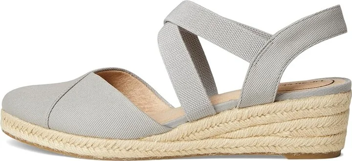 LifeStride Kimball Women's Sandals Cloudy Grey Fabric : 10 M (B), Canvas/Textile - Image 6
