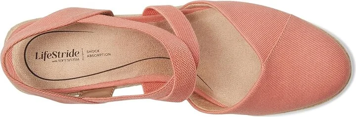 LifeStride Kimball Women's Sandals Coral Pink Fabric : 10 W (C), Canvas/Textile - Image 2