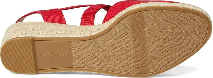 LifeStride Kimball Women's Sandals Fire Red Fabric : 11 W (C), Canvas/Textile - Image 3