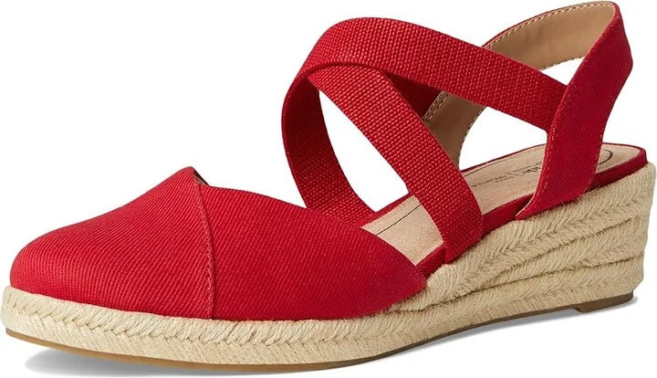 LifeStride Kimball Women's Sandals Fire Red Fabric : 11 W (C), Canvas/Textile - Image 5
