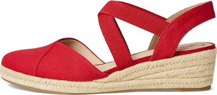 LifeStride Kimball Women's Sandals Fire Red Fabric : 11 W (C), Canvas/Textile - Image 6