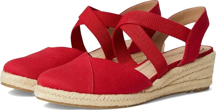 LifeStride Kimball Women's Sandals Fire Red Fabric : 11 W (C), Canvas/Textile