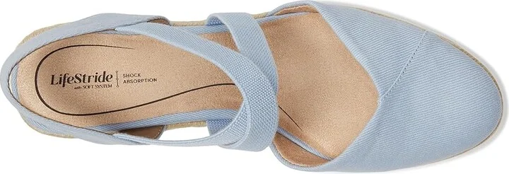LifeStride Kimball Women's Sandals Ice Blue Fabric : 11 M (B), Canvas/Textile - Image 2