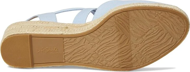 LifeStride Kimball Women's Sandals Ice Blue Fabric : 11 M (B), Canvas/Textile - Image 3