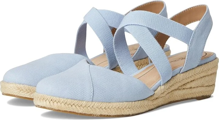 LifeStride Kimball Women's Sandals Ice Blue Fabric : 11 M (B), Canvas/Textile