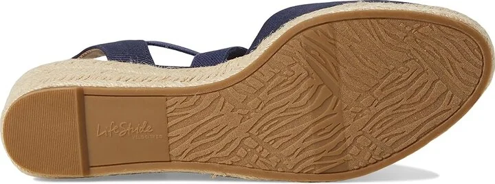 LifeStride Kimball Women's Sandals Lux Navy Canvas : 11 W (C), Canvas/Textile - Image 3