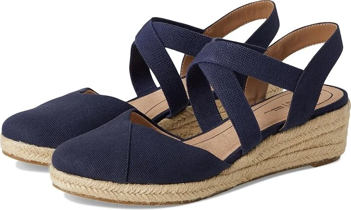 LifeStride Kimball Women's Sandals Lux Navy Canvas : 11 W (C), Canvas/Textile