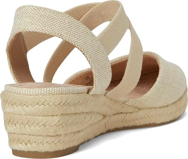 LifeStride Kimball Women's Sandals Natural/Gold : 5 M (B), Canvas/Textile - Image 4
