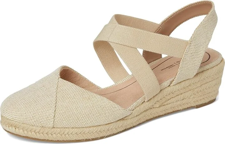 LifeStride Kimball Women's Sandals Natural/Gold : 5 M (B), Canvas/Textile - Image 5