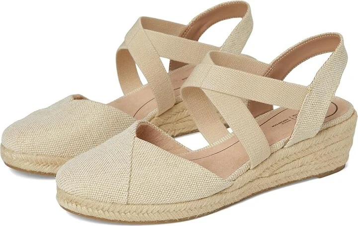 LifeStride Kimball Women's Sandals Natural/Gold : 5 M (B), Canvas/Textile