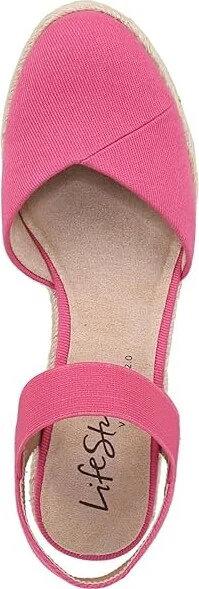 LifeStride Kimmie Wedge Espadrilles Women's Shoes French Pink : 7 W (C), Textile - Image 2
