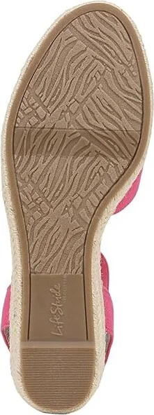 LifeStride Kimmie Wedge Espadrilles Women's Shoes French Pink : 7 W (C), Textile - Image 3