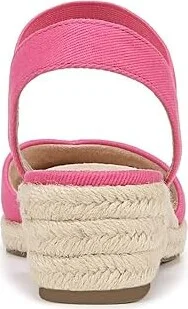 LifeStride Kimmie Wedge Espadrilles Women's Shoes French Pink : 7 W (C), Textile - Image 4