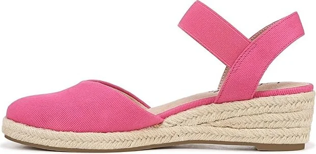 LifeStride Kimmie Wedge Espadrilles Women's Shoes French Pink : 7 W (C), Textile - Image 5