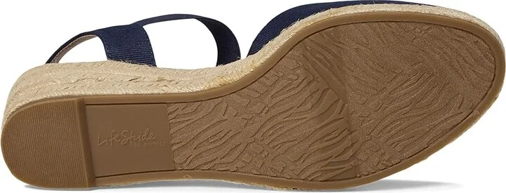 LifeStride Kimmie Wedge Espadrilles Women's Shoes Lux Navy : 8.5 W (C), Textile - Image 3