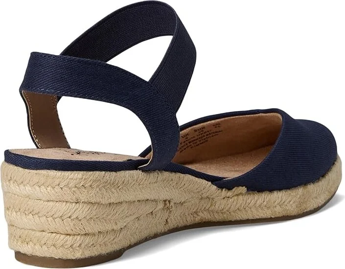 LifeStride Kimmie Wedge Espadrilles Women's Shoes Lux Navy : 8.5 W (C), Textile - Image 4