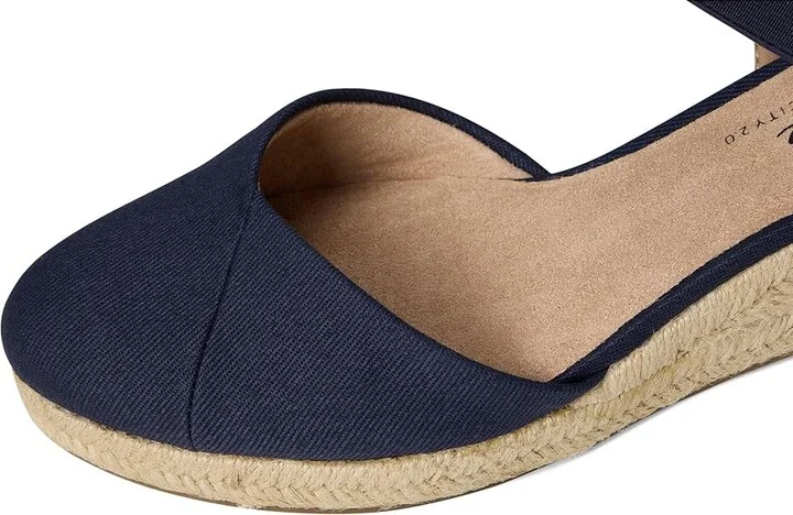 LifeStride Kimmie Wedge Espadrilles Women's Shoes Lux Navy : 8.5 W (C), Textile - Image 7