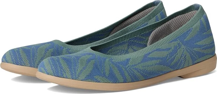 LifeStride Kit 2 Skimmers Women's Flat Shoes Elemental Blue Knit Fabric : 6 M (B)