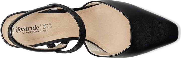 LifeStride Lainey Women's Sandals Black Faux Leather : 10 M (B), Leather/Rubber - Image 2