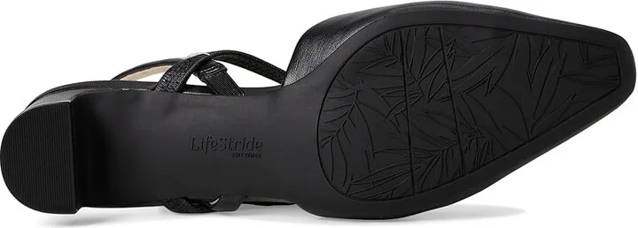 LifeStride Lainey Women's Sandals Black Faux Leather : 10 M (B), Leather/Rubber - Image 3