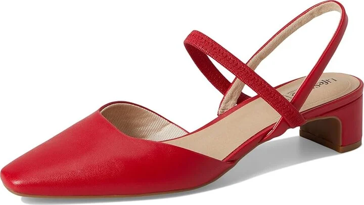 LifeStride Lainey Women's Sandals Fire Red Faux Leather : 7 M (B), Leather/Rubber - Image 5
