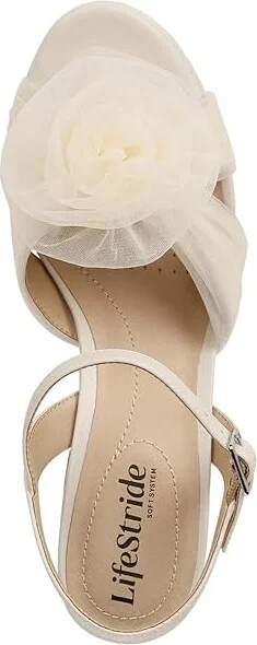 LifeStride Last Dance 3 Heeled Dress Sandals Women's Sandals Bone : 11 M (B), Textile - Image 2