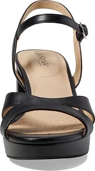 LifeStride Last Dance 4 Ankle Straps Women's Sandals Black : 11 M (B), Leather/Rubber/Textile - Image 2