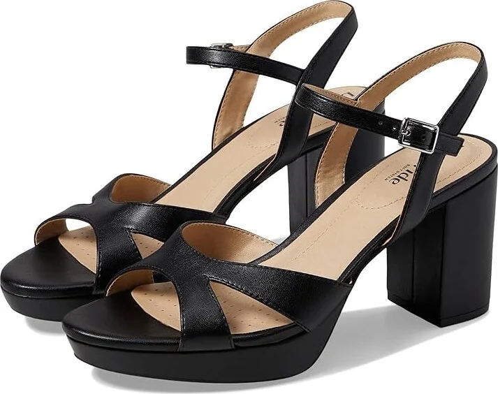 LifeStride Last Dance 4 Ankle Straps Women's Sandals Black : 11 M (B), Leather/Rubber/Textile