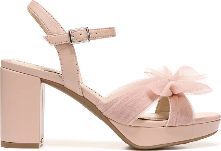 LifeStride Last Dance Dress Sandals - Blush Pink Faux Leateher/Fabric - Image 2