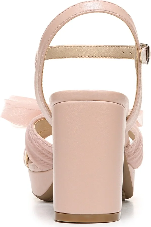 LifeStride Last Dance Dress Sandals - Blush Pink Faux Leateher/Fabric - Image 3