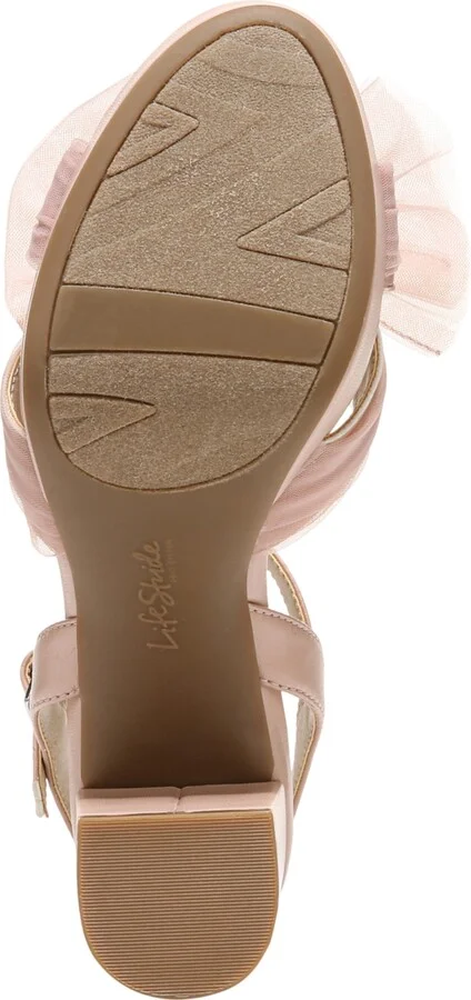 LifeStride Last Dance Dress Sandals - Blush Pink Faux Leateher/Fabric - Image 5