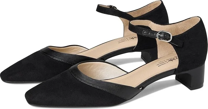 LifeStride Leighton Pump Shoes Women's Shoes Black : 7.5 W (C), Faux Leather