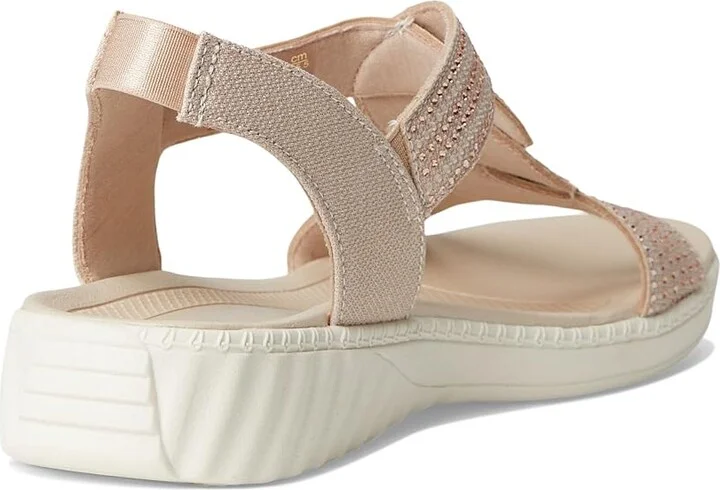 LifeStride Lilly Bright Strappies Women's Sandals Barely Beige Stretch Fabric : 10 W (C), Textile - Image 4