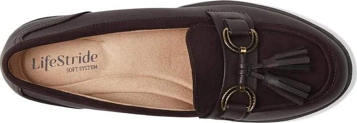 LifeStride Logan Women's Flat Shoes Dark Chocolate : 5.5 M (B) - Image 2