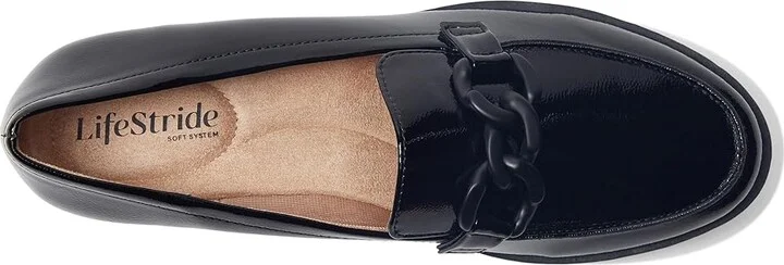 LifeStride London 2 Loafers Women's Flat Shoes Black : 8.5 M (B), Leather - Image 2