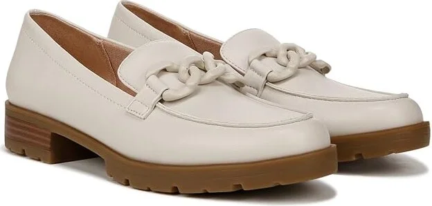 LifeStride London 2 Loafers Women's Flat Shoes White : 11 W (C), Leather