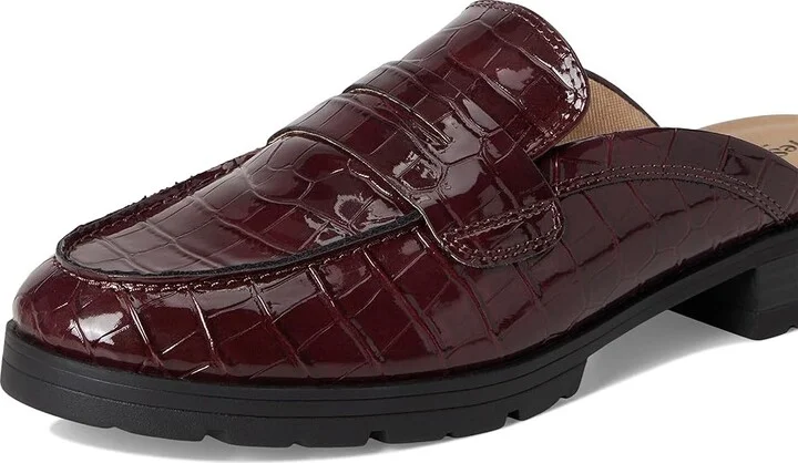 LifeStride London Mule Mule/Clog Shoes Women's Flat Shoes California Wine Red : 7 W (C), Leather - Image 7