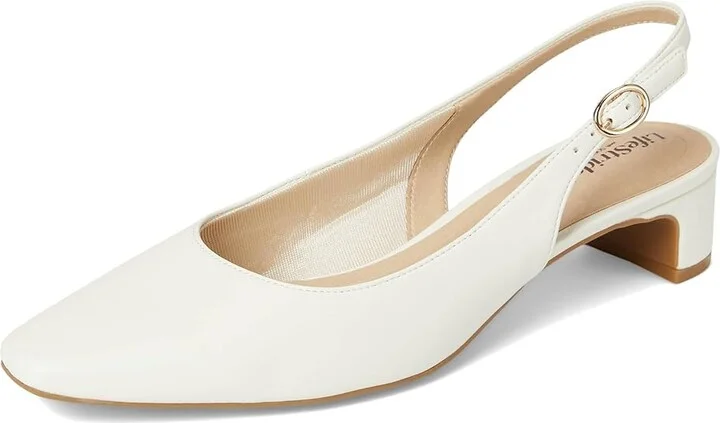 LifeStride Lorena Women's Sandals Bright white Faux Leather : 7 W (C) - Image 5