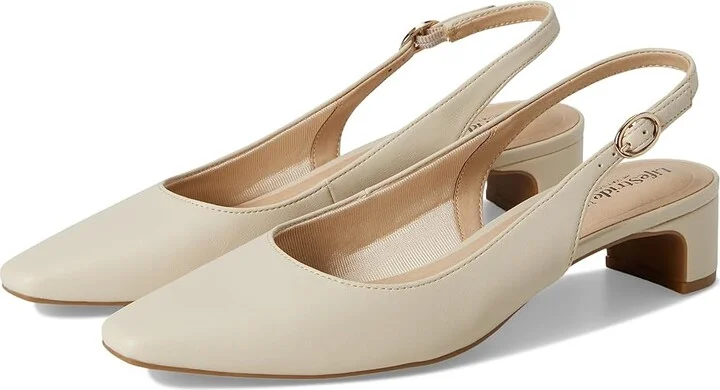 LifeStride Lorena Women's Sandals Pebble Taupe Faux Leather : 8.5 M (B)