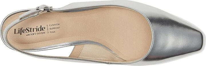LifeStride Lorena Women's Sandals Silver Faux Leather : 8 M (B) - Image 2
