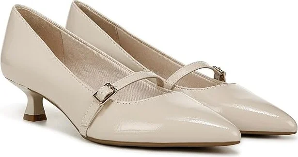 LifeStride Madelyn High Women's Heels Almond Milk Patent : 6 M (B), Faux Leather