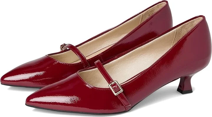 LifeStride Madelyn High Women's Heels Dark Cherry : 7.5 M (B), Faux Leather