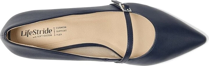 LifeStride Madelyn High Women's Heels Lux Navy : 7 W (C), Faux Leather - Image 2