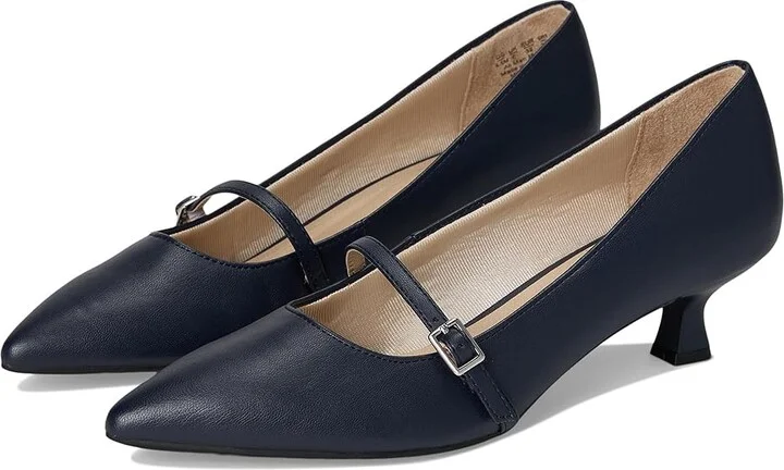 LifeStride Madelyn High Women's Heels Lux Navy : 7 W (C), Faux Leather