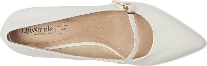 LifeStride Madelyn Mary Jane Shoes Women's Shoes White Patent : 9 W (C), Synthetic - Image 2
