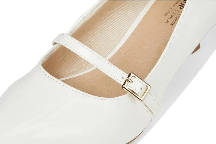 LifeStride Madelyn Mary Jane Shoes Women's Shoes White Patent : 9 W (C), Synthetic - Image 7