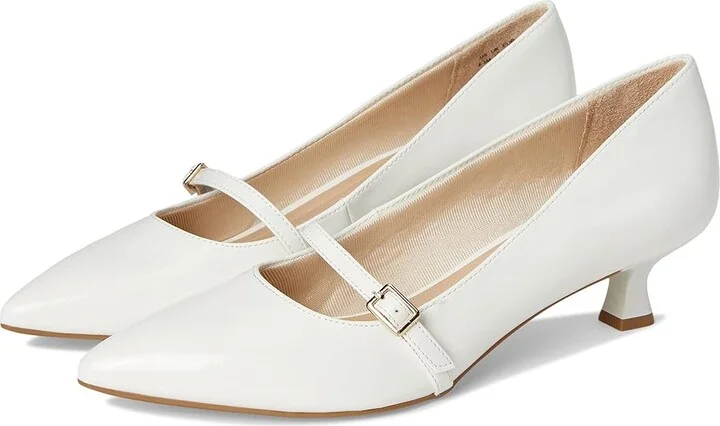 LifeStride Madelyn Mary Jane Shoes Women's Shoes White Patent : 9 W (C), Synthetic