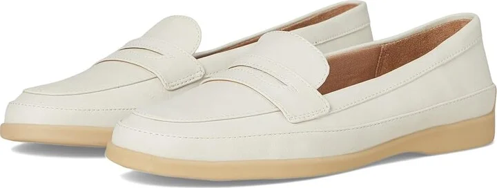 LifeStride Malta Women's Flat Shoes Cloud White Faux Leather : 6.5 M (B), Leather/Textile