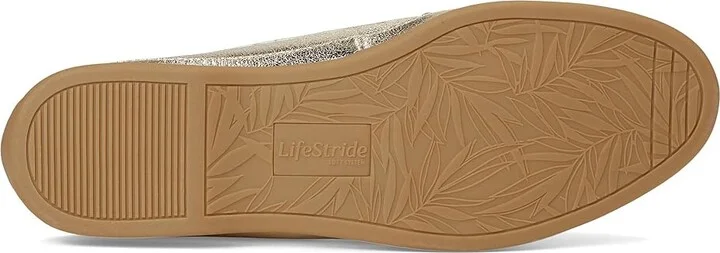 LifeStride Malta Women's Flat Shoes Platino Gold Metallic : 9 M (B), Leather/Textile - Image 3
