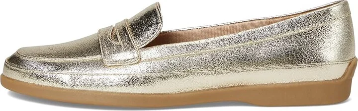 LifeStride Malta Women's Flat Shoes Platino Gold Metallic : 9 M (B), Leather/Textile - Image 6